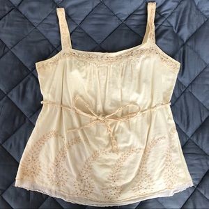 Nougat London Top with Embroidered Design